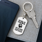 Will Of God Keychain Stainless Steel or 18k Gold Dog Tag Keyring-Express Your Love Gifts