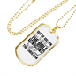 Will Read The Bible Christian Necklace Stainless Steel or 18k Gold Dog Tag 24" Chain-Express Your Love Gifts