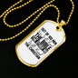 Will Read The Bible Christian Necklace Stainless Steel or 18k Gold Dog Tag 24" Chain-Express Your Love Gifts