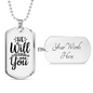 Will Sustain You Christian Necklace Stainless Steel or 18k Gold Dog Tag 24" Chain-Express Your Love Gifts