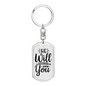 Will Sustain You Keychain Stainless Steel or 18k Gold Dog Tag Keyring-Express Your Love Gifts