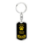Wire Fox Terrier Keychain Stainless Steel or 18k Gold-Express Your Love Gifts