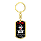 Wirehaired Vizsla Keychain Stainless Steel or 18k Gold Dog Tag Keyring-Express Your Love Gifts