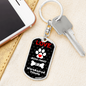Wirehaired Vizsla Keychain Stainless Steel or 18k Gold Dog Tag Keyring-Express Your Love Gifts