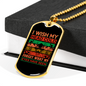 Wish My Head Cold Firefighter Gift Stainless Steel or 18k Gold Dog Tag 24" Chain-Express Your Love Gifts