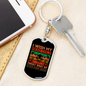 Wish My Head Cold Firefighter Keychain Stainless Steel or 18k Gold Dog Tag Keyring-Express Your Love Gifts