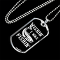 Wishin I Was Fishin' Fishing Necklace Stainless Steel or 18k Gold Dog Tag 24" Chain-Express Your Love Gifts