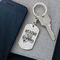 Wishing I Was Fishing Keychain Stainless Steel or 18k Gold Dog Tag Keyring-Express Your Love Gifts