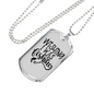 Wishing I Was Fishing Necklace Stainless Steel or 18k Gold Dog Tag 24" Chain-Express Your Love Gifts