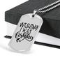 Wishing I Was Fishing Necklace Stainless Steel or 18k Gold Dog Tag 24" Chain-Express Your Love Gifts
