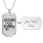 Wishing I Was Fishing Necklace Stainless Steel or 18k Gold Dog Tag 24" Chain-Express Your Love Gifts