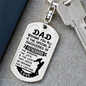 Wishing You All Keychain Stainless Steel or 18k Gold Dog Tag Keyring-Express Your Love Gifts