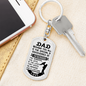 Wishing You All Keychain Stainless Steel or 18k Gold Dog Tag Keyring-Express Your Love Gifts