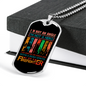 With A Hero Sprite Necklace Stainless Steel or 18k Gold Dog Tag 24" Chain-Express Your Love Gifts