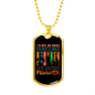 With A Hero Sprite Necklace Stainless Steel or 18k Gold Dog Tag 24" Chain-Express Your Love Gifts