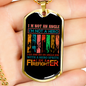With A Hero Sprite Necklace Stainless Steel or 18k Gold Dog Tag 24" Chain-Express Your Love Gifts