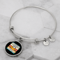 With A Rescue Cat Bracelet Stainless Steel or 18k Gold Circle Bangle-Express Your Love Gifts