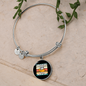 With A Rescue Cat Bracelet Stainless Steel or 18k Gold Circle Bangle-Express Your Love Gifts