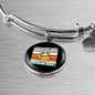 With A Rescue Cat Bracelet Stainless Steel or 18k Gold Circle Bangle-Express Your Love Gifts