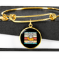 With A Rescue Cat Bracelet Stainless Steel or 18k Gold Circle Bangle-Express Your Love Gifts