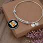 With A Rescue Cat Bracelet Stainless Steel or 18k Gold Circle Bangle-Express Your Love Gifts