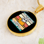 With A Rescue Cat Circle Necklace Stainless Steel or 18k Gold 18-22"-Express Your Love Gifts