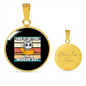 With A Rescue Cat Circle Necklace Stainless Steel or 18k Gold 18-22"-Express Your Love Gifts
