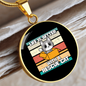 With A Rescue Cat Circle Necklace Stainless Steel or 18k Gold 18-22"-Express Your Love Gifts