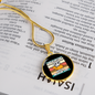 With A Rescue Cat Circle Necklace Stainless Steel or 18k Gold 18-22"-Express Your Love Gifts