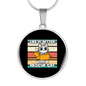 With A Rescue Cat Circle Necklace Stainless Steel or 18k Gold 18-22"-Express Your Love Gifts