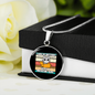With A Rescue Cat Circle Necklace Stainless Steel or 18k Gold 18-22"-Express Your Love Gifts