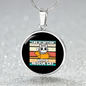 With A Rescue Cat Circle Necklace Stainless Steel or 18k Gold 18-22"-Express Your Love Gifts