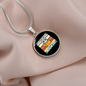 With A Rescue Cat Circle Necklace Stainless Steel or 18k Gold 18-22"-Express Your Love Gifts