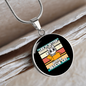 With A Rescue Cat Circle Necklace Stainless Steel or 18k Gold 18-22"-Express Your Love Gifts