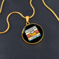 With A Rescue Cat Circle Necklace Stainless Steel or 18k Gold 18-22"-Express Your Love Gifts