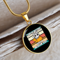 With A Rescue Cat Circle Necklace Stainless Steel or 18k Gold 18-22"-Express Your Love Gifts