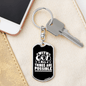 With God All Things Are Possible Keychain Stainless Steel or 18k Gold Dog Tag Keyring-Express Your Love Gifts