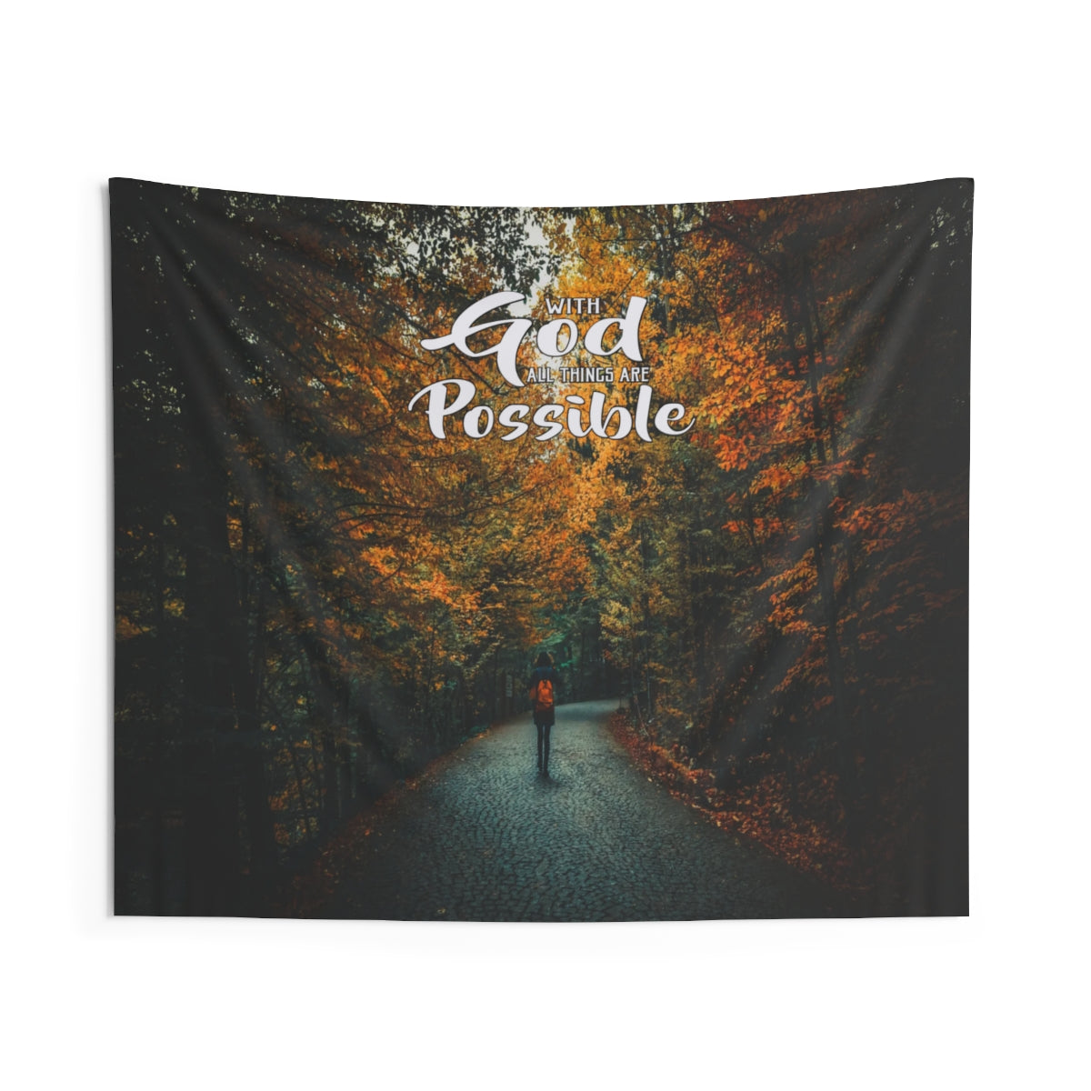 With God All Things Are Possible Wall Hanging Tapestry-Express Your Love Gifts