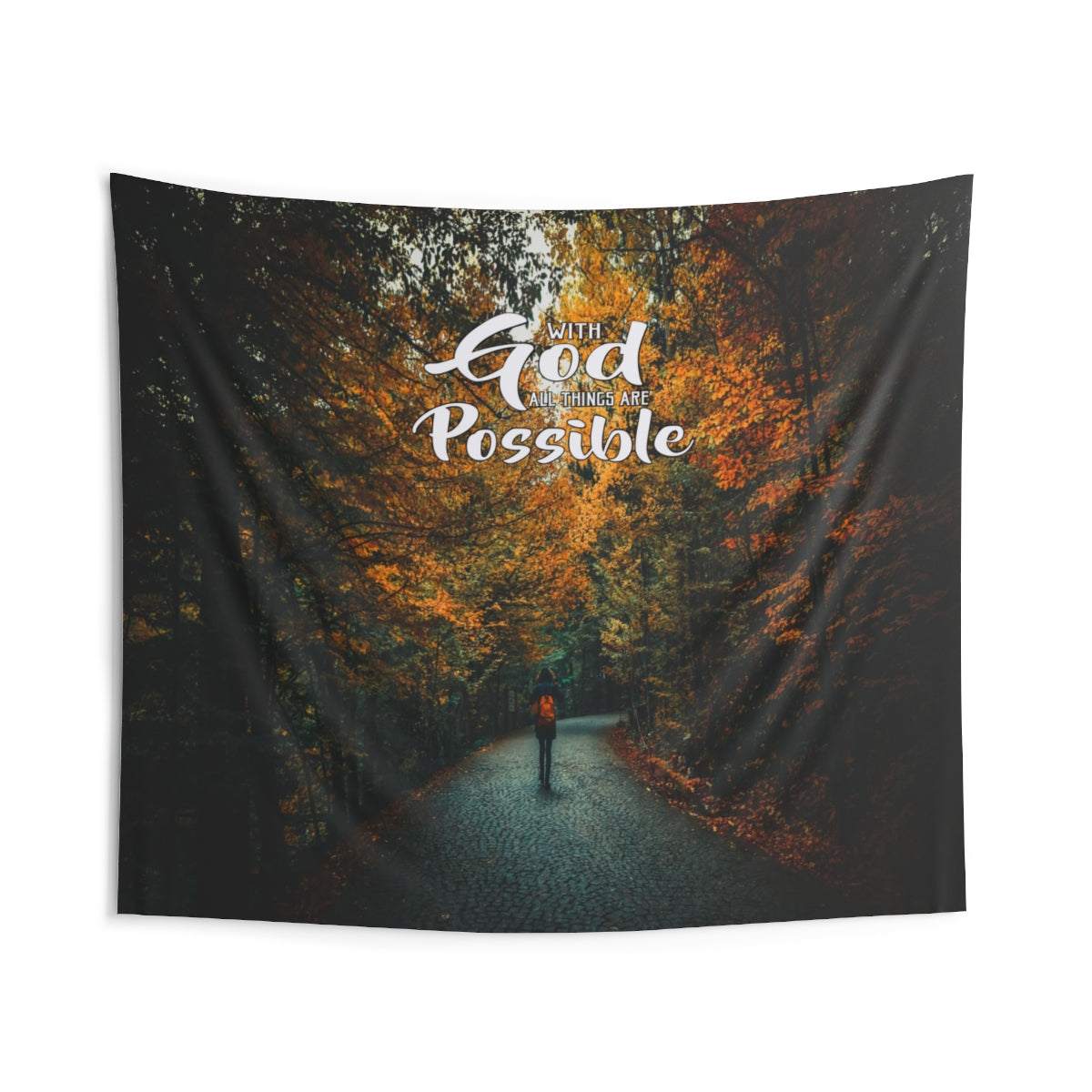 With God All Things Are Possible Wall Hanging Tapestry-Express Your Love Gifts