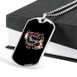 With God All Things Christian Necklace Stainless Steel or 18k Gold Dog Tag 24" Chain-Express Your Love Gifts