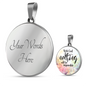 With God Christian Necklace Circle Pendant Stainless Steel or 18k Gold 18-22-Express Your Love Gifts