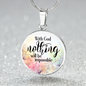 With God Christian Necklace Circle Pendant Stainless Steel or 18k Gold 18-22-Express Your Love Gifts
