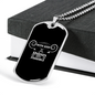 With God Christian Necklace Stainless Steel or 18k Gold Dog Tag 24" Chain-Express Your Love Gifts