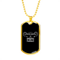 With God Christian Necklace Stainless Steel or 18k Gold Dog Tag 24" Chain-Express Your Love Gifts