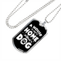Without Dog Necklace Stainless Steel or 18k Gold Dog Tag 24" Chain-Express Your Love Gifts