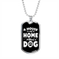 Without Dog Necklace Stainless Steel or 18k Gold Dog Tag 24" Chain-Express Your Love Gifts