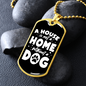 Without Dog Necklace Stainless Steel or 18k Gold Dog Tag 24" Chain-Express Your Love Gifts