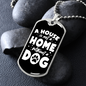 Without Dog Necklace Stainless Steel or 18k Gold Dog Tag 24" Chain-Express Your Love Gifts