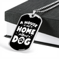 Without Dog Necklace Stainless Steel or 18k Gold Dog Tag 24" Chain-Express Your Love Gifts