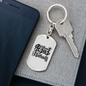 Without Jesus We Are Nothing Keychain Stainless Steel or 18k Gold Dog Tag Keyring-Express Your Love Gifts